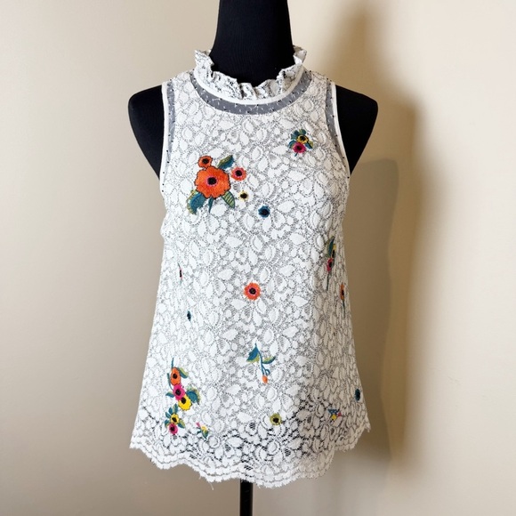 Anthropologie Maeve Macie Lace Top 4 - Picture 2 of 14